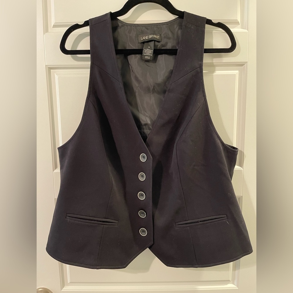 Lane Bryant Black Vest